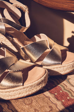 Picture of JEAN WEDGE SANDALS
